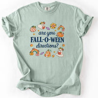 Fall-O-Ween Directions Pastel Tee in Bay
