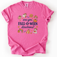 Fall-O-Ween Directions Pastel Tee in Crunchberry