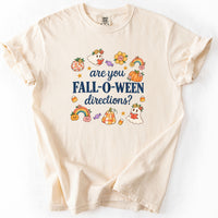Fall-O-Ween Directions Pastel Tee in Ivory