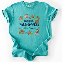 Fall-O-Ween Directions Pastel Tee in Seafoam