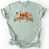 Second Grade Halloween Supplies Crew Tee in Bay