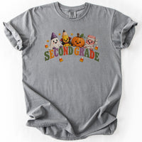Second Grade Halloween Supplies Crew Tee in Grey