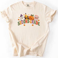 Second Grade Halloween Supplies Crew Tee in Ivory