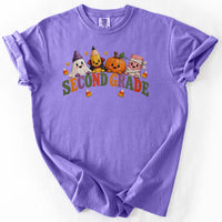 Second Grade Halloween Supplies Crew Tee in Violet
