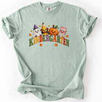 Kindergarten Halloween Supplies Crew Tee in Bay