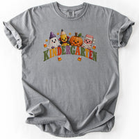 Kindergarten Halloween Supplies Crew Tee in Grey