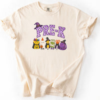 Pre-K Halloween Supplies Tee in Ivory