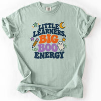 Little Learners Big Boo Energy Tee in Bay
