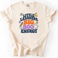 Little Learners Big Boo Energy Tee in Ivory