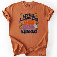 Little Learners Big Boo Energy Tee in Yam