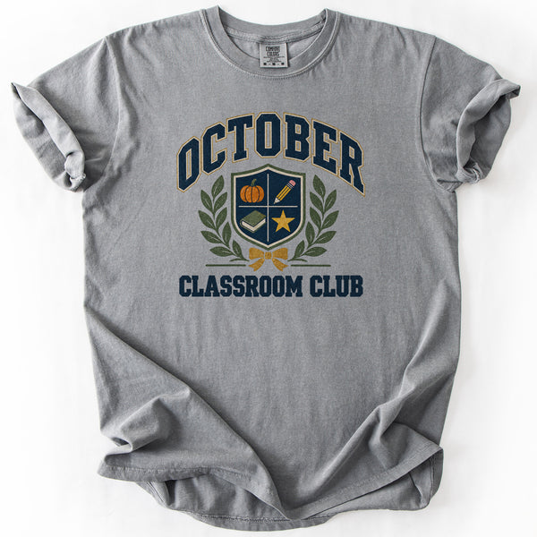 October Classroom Club Tee in Grey