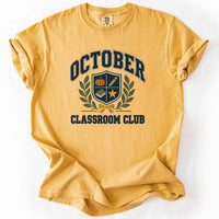 October Classroom Club Tee in Mustard