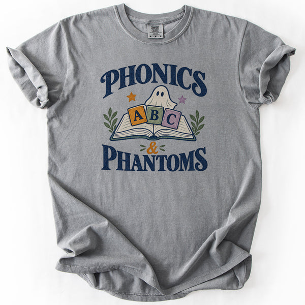 Phonics and Phantoms Tee in Grey