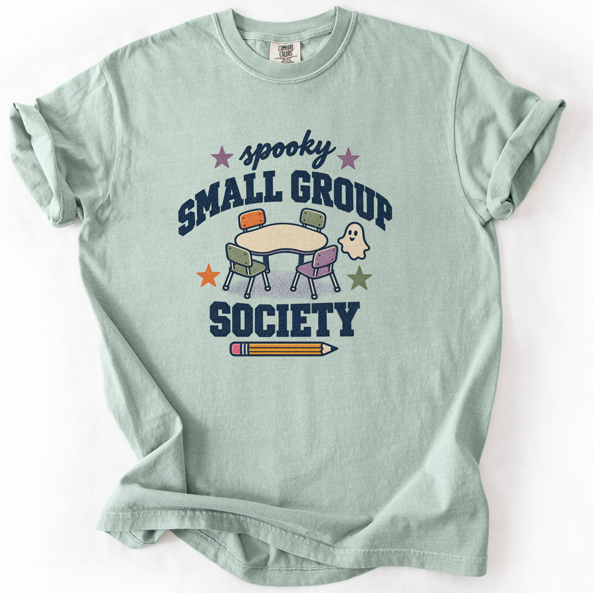 Spooky Small Group Society Tee in Bay