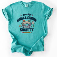 Spooky Small Group Society Tee in Seafoam