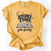 Story Time Gets Spooky Tee in Mustard