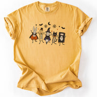 Trick Or Teach Supplies Crew Tee in Mustard