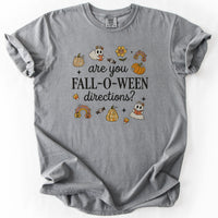 Are You Fall-O-Ween Directions Tee in Grey