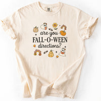 Are You Fall-O-Ween Directions Tee in Ivory