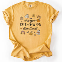 Are You Fall-O-Ween Directions Tee in Mustard
