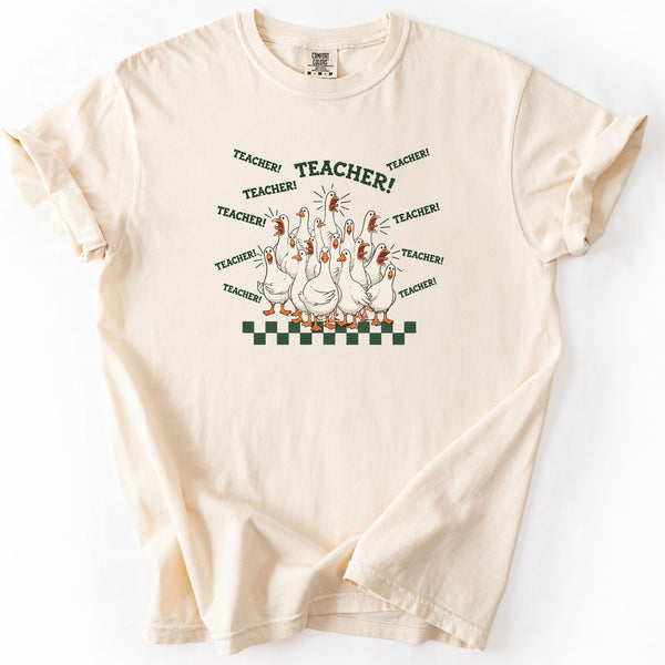 Silly Goose Teacher Tee in Ivory