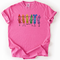 Crayon Crew Color Parade Tee in Crunchberry