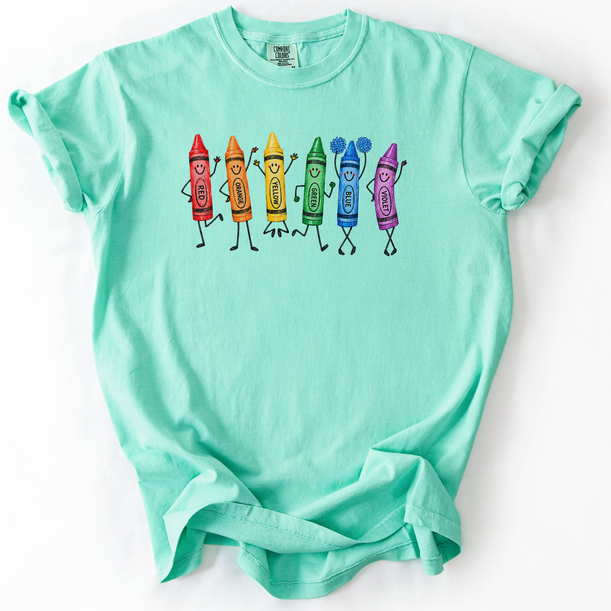Crayon Crew Color Parade Tee in Island Reef