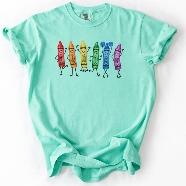 Crayon Crew Color Parade Tee in Island Reef