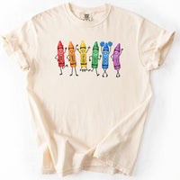 Crayon Crew Color Parade Tee in Ivory