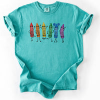 Crayon Crew Color Parade Tee in Seafoam