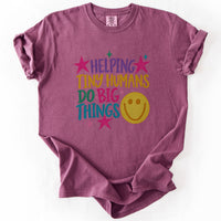 Helping Tiny Humans Do Big Things Tee in Berry