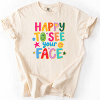 Happy To See Your Face Tee in Ivory