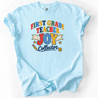 First Grade Teacher Joy Collector Tee in Chambray