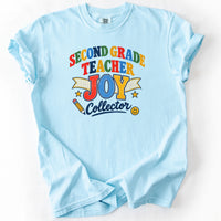 Second Grade Teacher Joy Collector Tee in Chambray