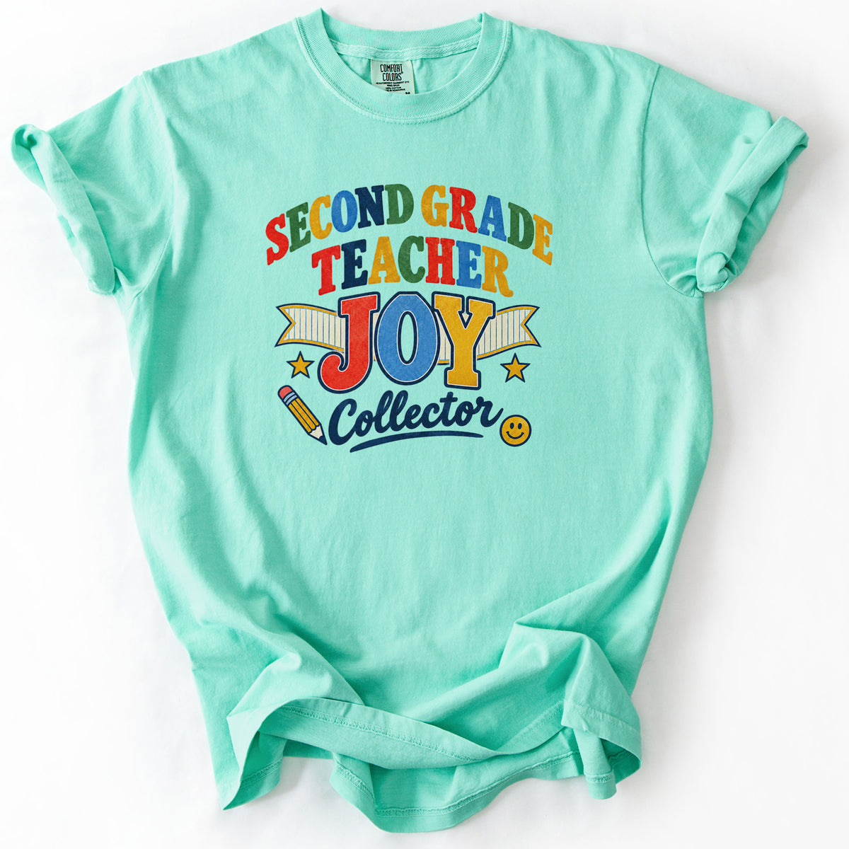 Second Grade Teacher Joy Collector Tee in Island Reef
