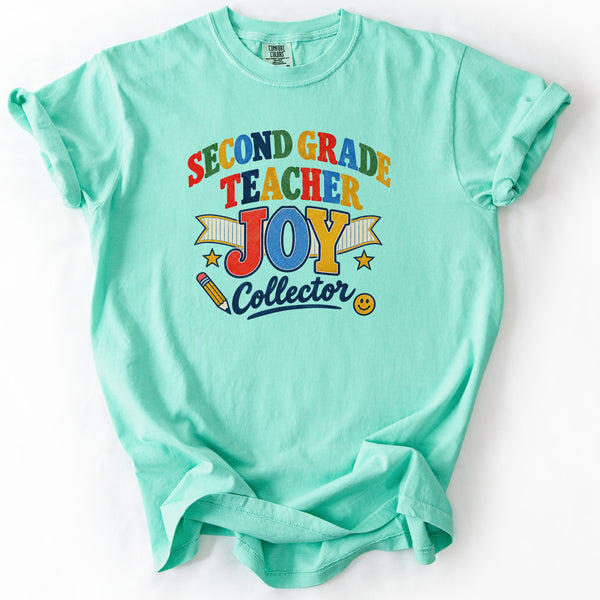 Second Grade Teacher Joy Collector Tee in Island Reef