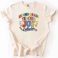 Second Grade Teacher Joy Collector Tee in Ivory