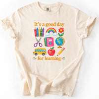 It's A Good Day For Learning Tee in Ivory
