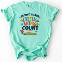 Second Grade Little Wins Count Tee in Island Reef