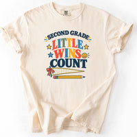 Second Grade Little Wins Count Tee in Ivory