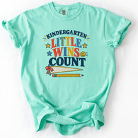 Kindergarten Little Wins Count Tee in Island Reef