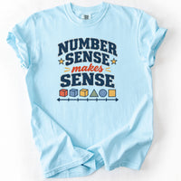 Number Sense Makes Sense Tee in Chambray