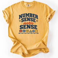 Number Sense Makes Sense Tee in Mustard