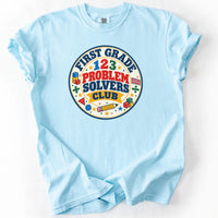 First Grade Problem Solvers Club Tee in Chambray