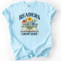 Readers Grow Here Tee in Chambray