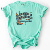 Rounding Up Bright Ideas Kindergarten Tee in Island Reef