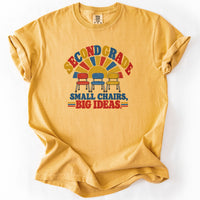 Second Grade Small Chairs Big Ideas Tee in Mustard