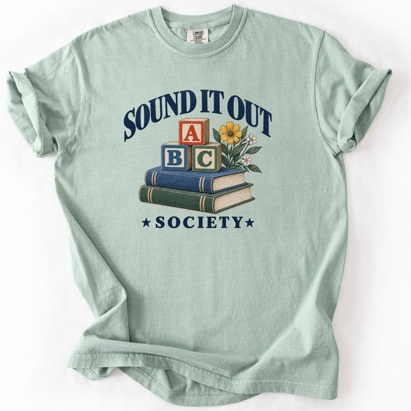 Sound It Out Society Tee in Bay