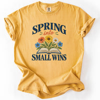 Spring Into Small Wins Tee in Mustard