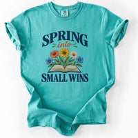 Spring Into Small Wins Tee in Seafoam